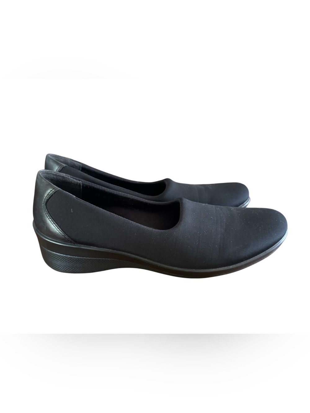FLEXUS By Spring Step Delaware Comfy Black Raised Loafer Slip On Shoes Sz 6.5US